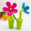1pc Sun Flower Shape Wine Stopper Silicone Wine Champagne Bottle Stopper For Home Kitchen Bar  ( Color Random )