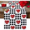 New Geometric Linen Striped Table Runner Modern Minimalist Black and White Plaid Tablecloth Placemat Home Decoration Tea Flag
