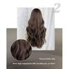 Middle East Cool Brown Big Waves Wig for Women - Air Bangs Long Curly Hair, Heat Style Trim Ready, European American Daily High Quality
