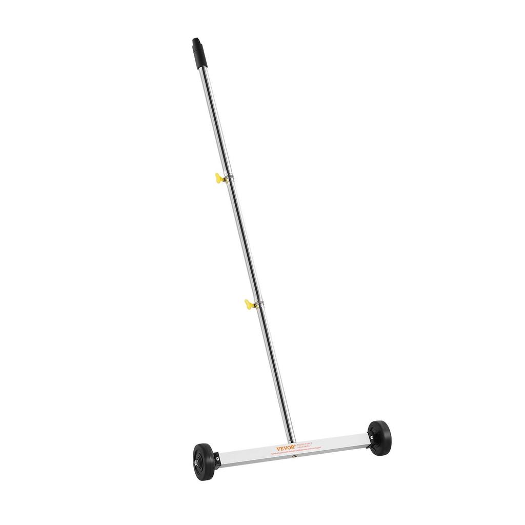 Magnetic Sweeper with Wheels, 43 cm, 4.5 kg Load Capacity, Lightweight Magnetic Pickup Sweeper with Adjustable Handle, Pick Up Nails and Screws, Easy