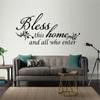 Blessed This Home And All Who Enter Vinyl Wall Sticker Decal Entryway Living Room Decor Sticker