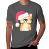 Christmas Cat Tshirt Comfortable Workout Short Sleeve Shirt