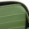 Used 9896 Long Zip Wallet 66A590 7940 Green Two-Tone Zip Around Gancini Black Men's from Japan AUTHENTIC