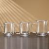 Doppelwandige Kaffeetasse aus Borosilikatglas, Hitzebeständig, Transparent, Schlanker Griff, Auf Lager für den Heimgebrauch.