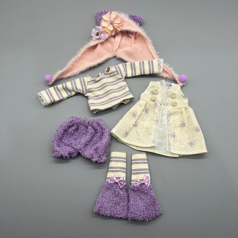 30cm Doll Outfit Set /6 Scale Clothes for GL Body Ghost Mom Casual Dress for Collectible Dolls Playtime