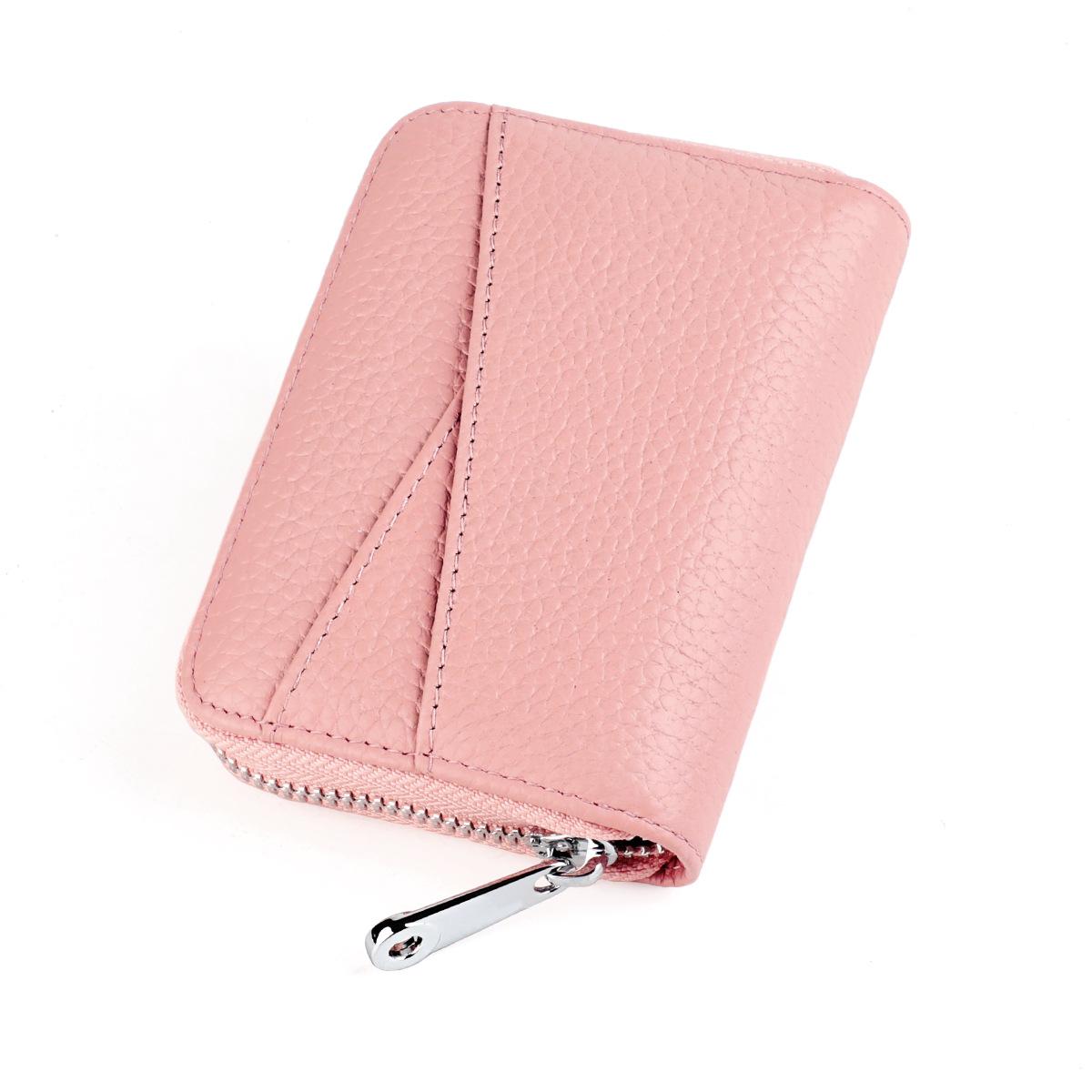 Cartera Minimalista De Cuero Genuino Con Cremallera Para Mujer — фото 9