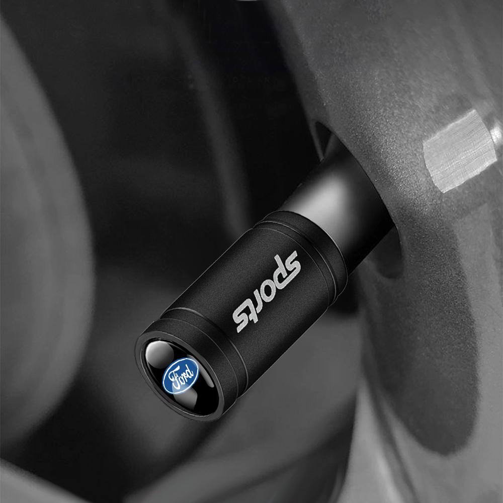 4Pcs Aluminum Car Wheel Tire Valve Caps Air Tyre Stem Cover Accessories For For Ford Focus MK2 Fiesta Mondeo Galaxy Falcon ST RS