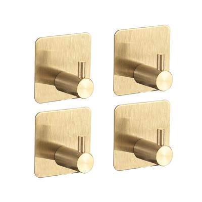 4/1Pcs Adhesive Heavy Duty Wall Hook Waterproof Stainless Steel Bathroom Bedroom Kitchen Hardware Robe Hooks Towel Holder