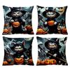 Kitten Halloween Pillowcase Short Plush Printed Sofa Bed Decorative Pillowcase Nordic Style