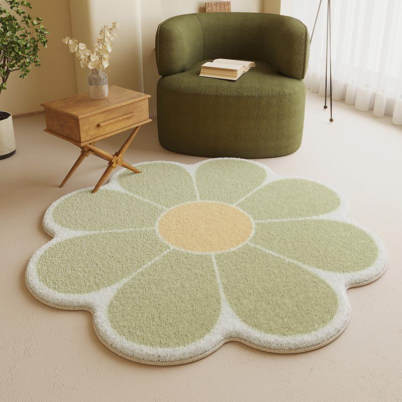 Irregular Flower Carpet Simple Living Room Carpet Home Bedroom Bedside Plush Carpet Cloakroom Soft Non-slip Carpet
