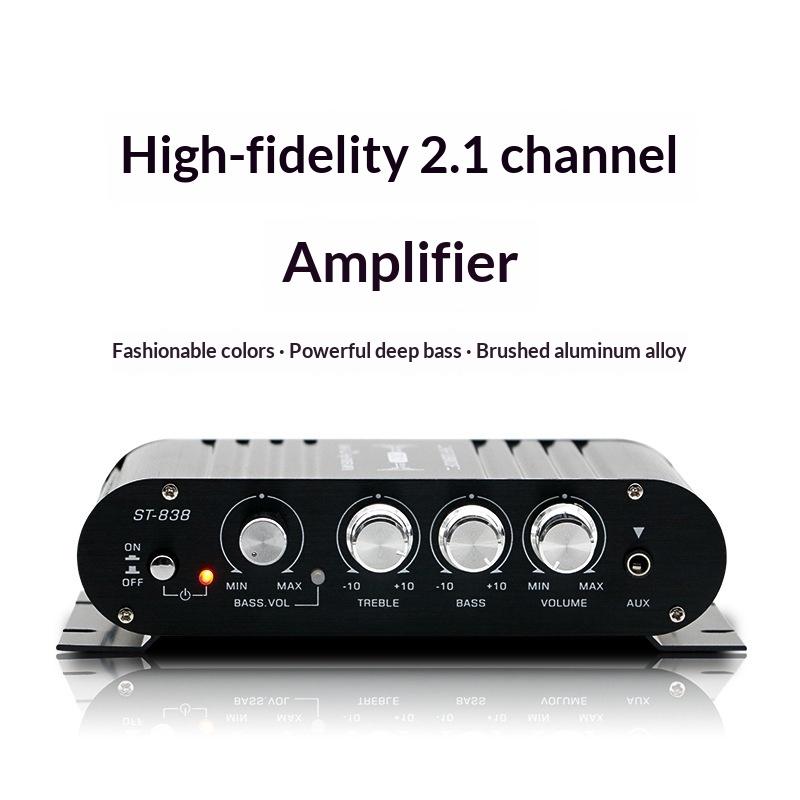 

St-838 Home Theater Amplifiers Hifi 2.1 Channel Power Amplifier Stereo Bass Sound Car Home Amp Media Player Amplifier