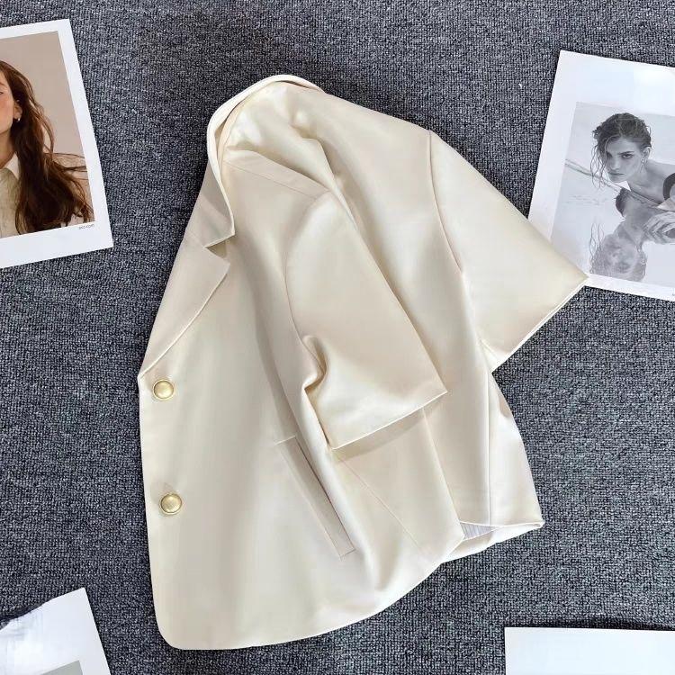 Summer Thin Short White Jacket.for Women, Fashionable Casual Jacket. with Short Sleeves