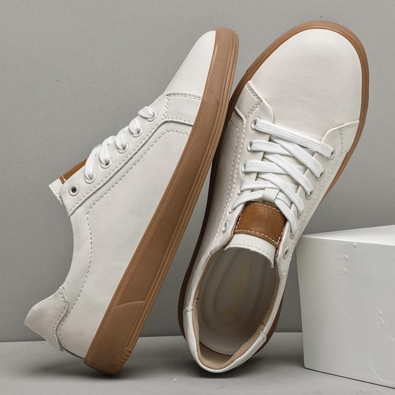 Fashion Genuine Leather Men Casual Shoes Comfortable Tenis Masculino Non-Slip Outdoor Skateboard Footwear Leisure Walk Sneakers Trainers