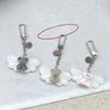 Fashionable Lovely Small Flocking Bear Pendant Charm Portable for Keychain and Phone Accessory Decoration Daily Use