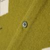 Miu Miu Damen High-End Argyle Strick-Cardigan mit Logo und Rundhalsausschnitt, Langarm