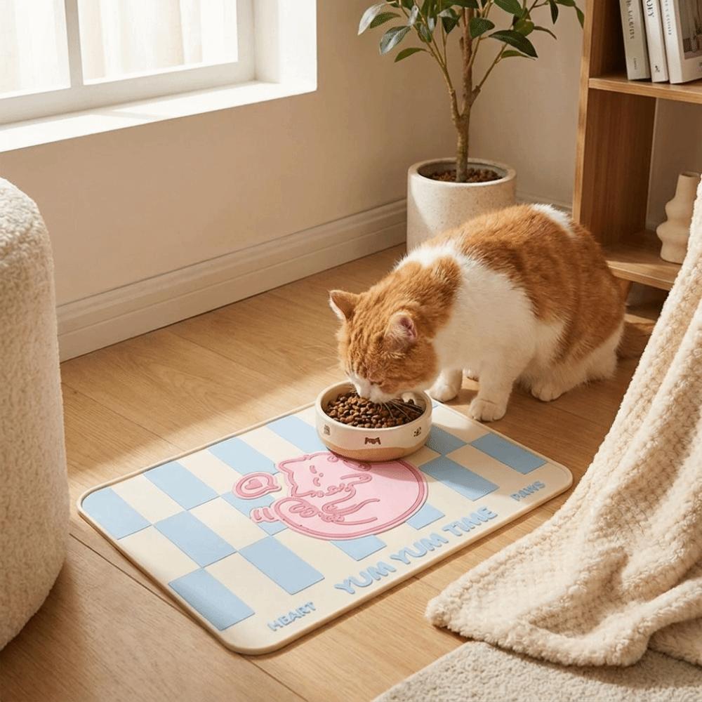 Anti-fouling Pet Feeding Pad Anti-spill Dog Food Bowl Mat Cat Drinking Feeding Mat  Pet Dining Area