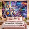 Music General (234) Theme Wall Tapestry Customized With Name Text Personalized Hanging Tapestry For Bedroom Living Room Decor