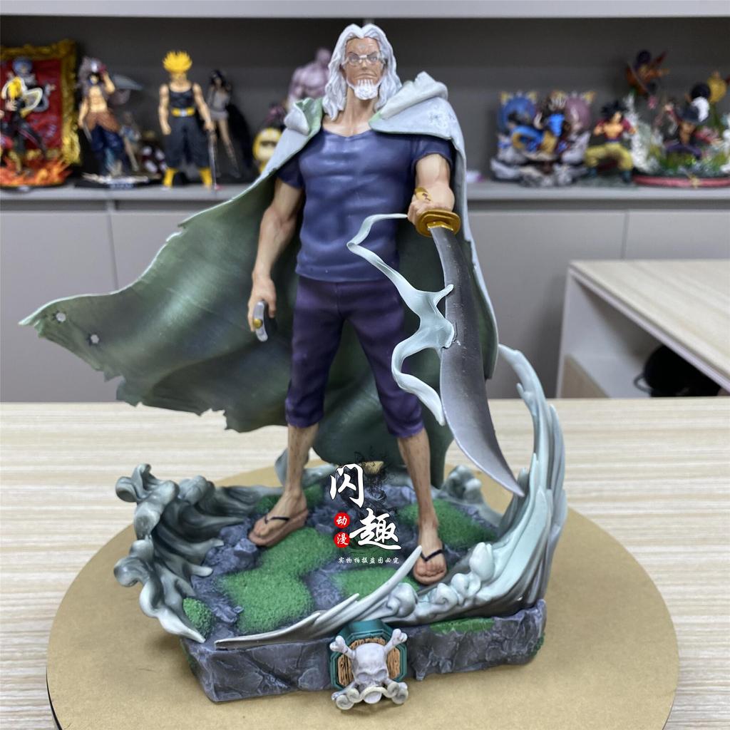 Silvers 32Cm Rayleigh Action Figures Model Kit Anime Peripheral Gk Toy Statue Holding Sword Desktop Ornament Boy Gift