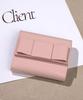 Altro Rose Pink Ribbon Tri-fold Wallet, Mini Wallet, Small Coin Purse, Card Slots, Bill Compartment, Box Coin Shape, Enamel, Elegant Design, 333229-16