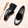 2024 Men's Fashion Shiny Leather Loafers - British Style Moccasins for Business and Casual Wear