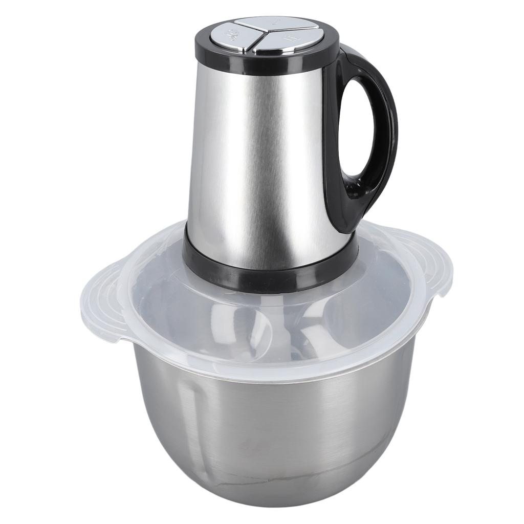 Food Processor Stainless Steel 4L High Capacity with 5 Blades Electric Food Chopper for Meat Vegetab