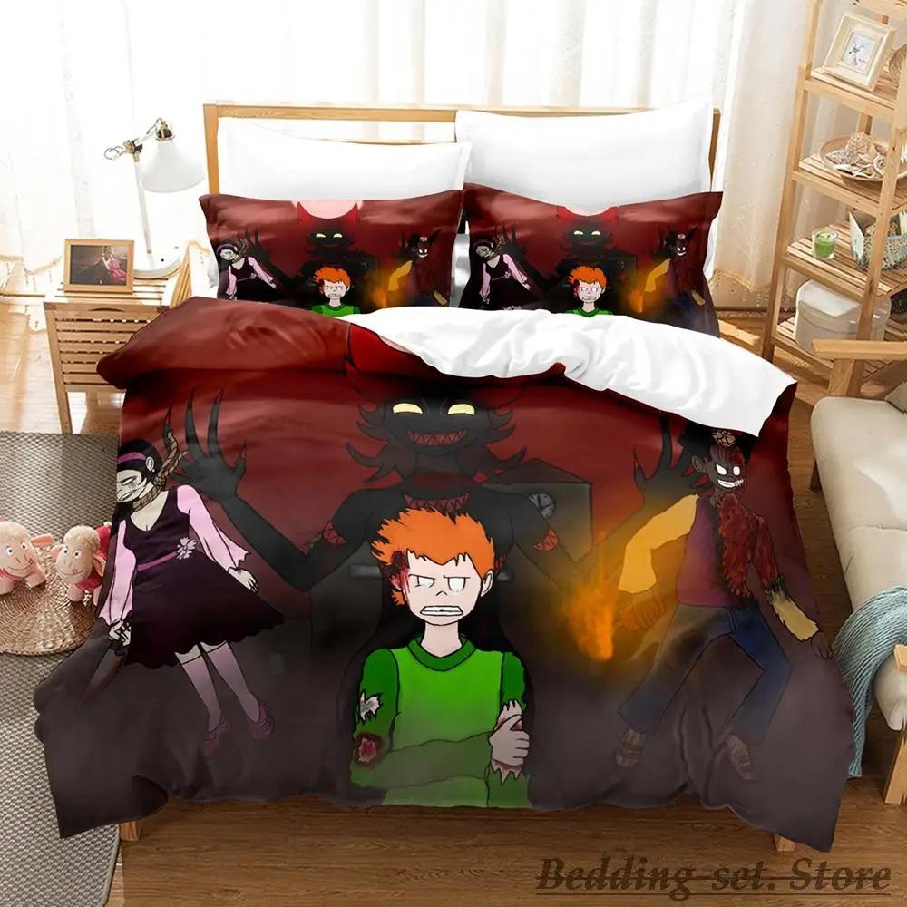 Neues Jeff und Jane Creepypasta Bettwäscheset Einzelbett Twin Full Queen King Size Bettset Erwachsener Kind Schlafzimmer Bettbezugsets Anime