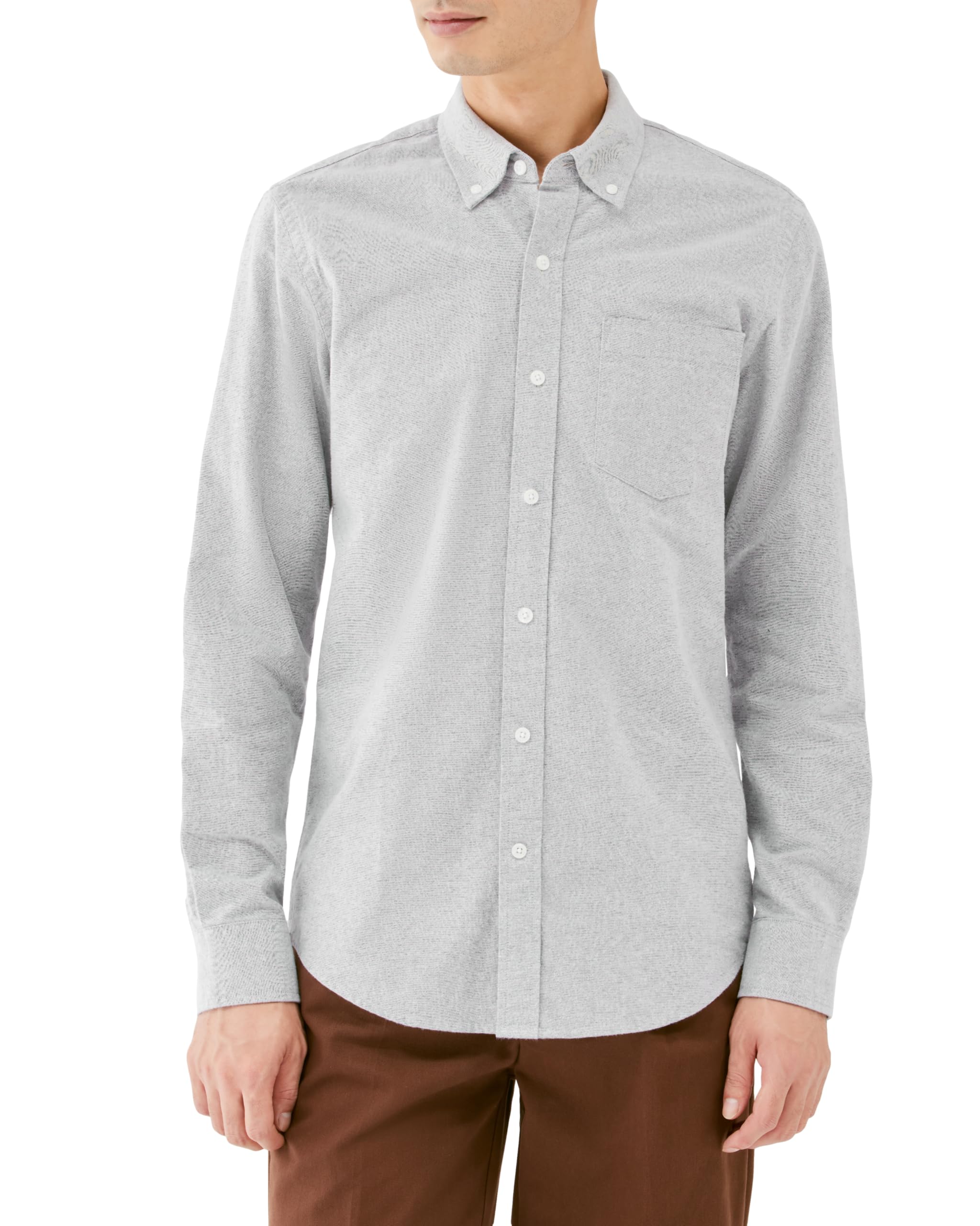 [Amazon Essentials] Oxford Shirt, Dress Shirt, Plain, Slim Fit, Long Sleeve, Men s, Gray, Size L