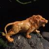 Natural Cypress Wood  Lion Statue, Solid Wood Hand-Carved Animal Sculpture Home Room Office Decoration Artwork The Perfect Gift