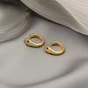 Super Sa Temperament Snake Ear Buckle Diamond-Set Personality Trendy Cool Style Girl Simple Personality Earrings