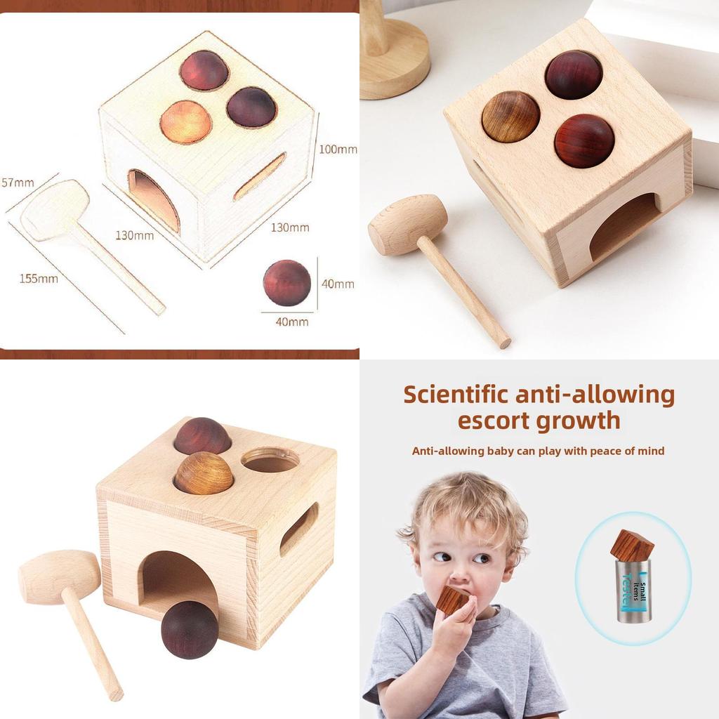 Wooden Early Education Toy With Mallet For Toddler Learning And Development