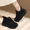 Versatile Soft-soled Single Shoes Women's New Autumn Small Height Increase Women's Fashion Muffin-bottom Bread Shoes Cotton Shoes