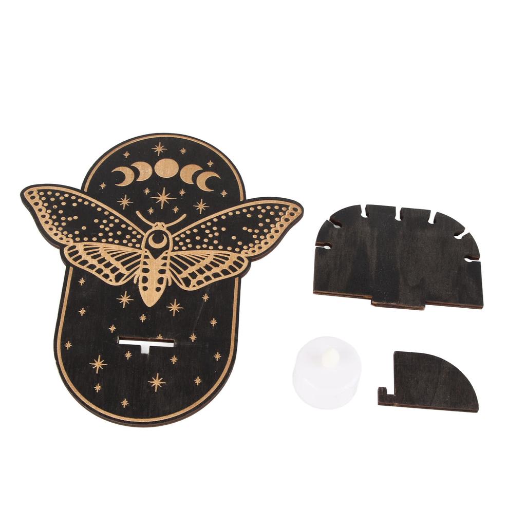 Wooden Candle Holder Hanging Decoration LED Animal Candlestick Crystal Display Stand for Meditation