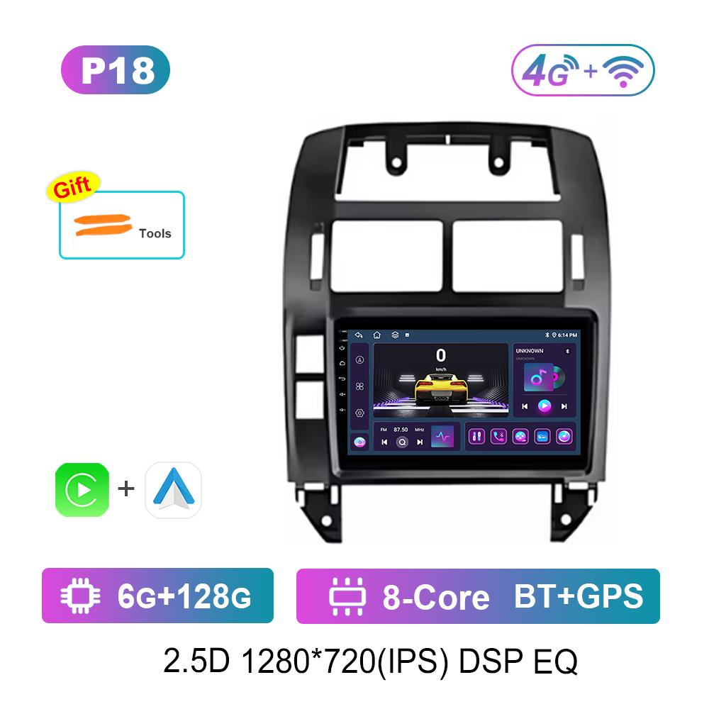 Android OS for Volkswagen VW Polo MK4 6Q 9N 9N3 2004 - 2009 GPS Navi Car Radio Video Multimedia Player WiFi Carplay Auto Tools
