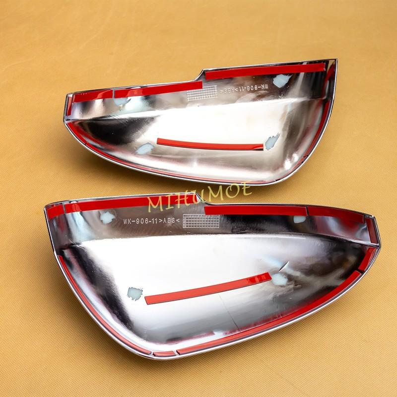 Car Side Rearview Mirror Cover Caps For Mitsubishi Outlander   2024 2025 2026 2Pcs/Set Carbon Fiber Black / Chrome ABS