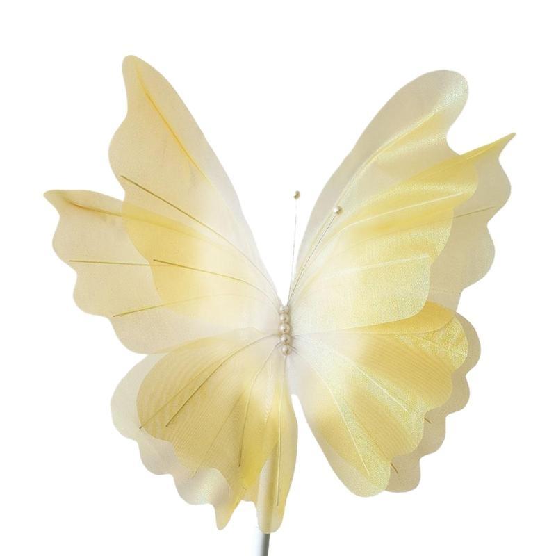 Handgefertigter Gaze-Schmetterling Künstlicher Schmetterling Schmuck Wandkunst Dekoration