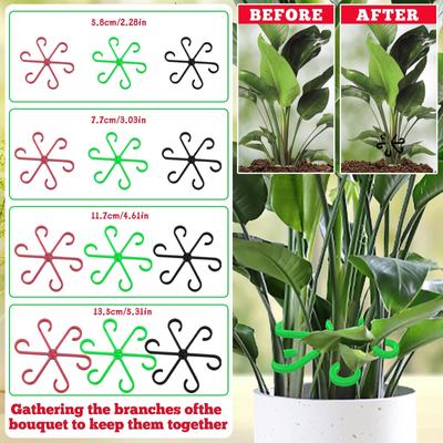 4pcs Plant Stem Gathering Rack Plant Gardening Plastic Gadgets 4 Sizes Set