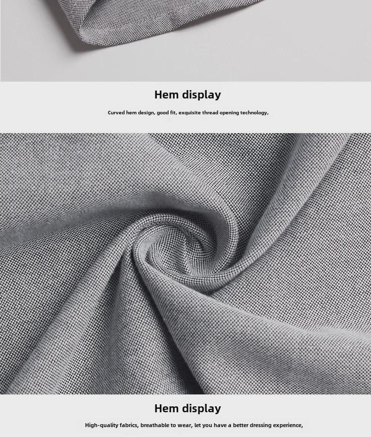 2024 Men's Slim Fit Long-Sleeve Oxford Shirt, Korean Style.