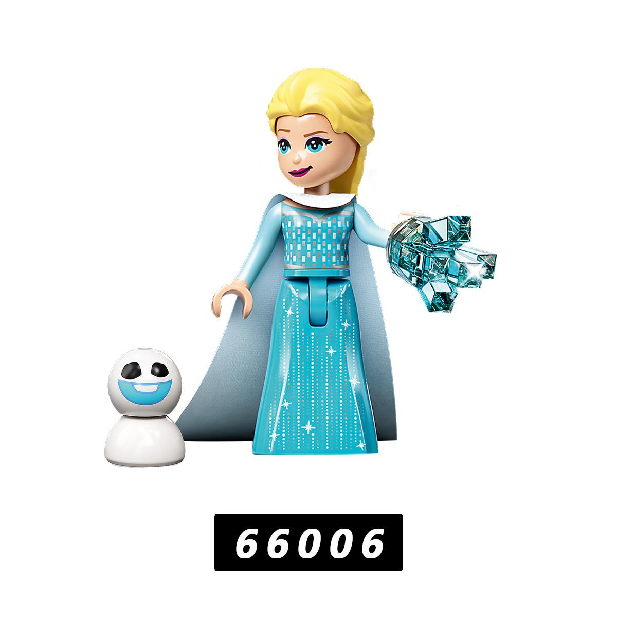 

5pcs/set FROZEN Series Princess Elsa Mini Figma 66006-66010 Construction Blocks Model Playthings designed for Children Toy
