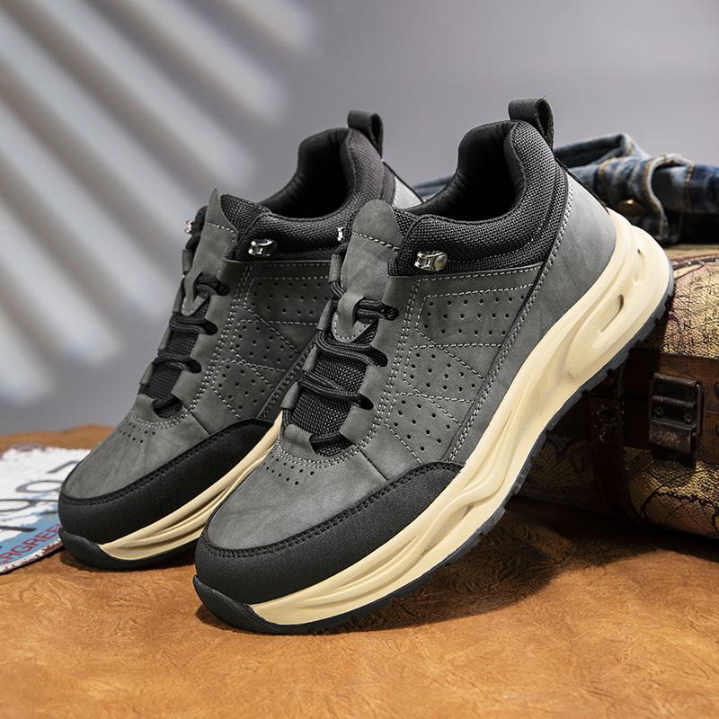 Fashion New Designer Male Tenis Masculino Versatile Leisure Walk Man Footwear Suede Leather Casual Shoe Non-Slip Comfy Mens Sneakers