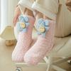Mid-Calf Funny Tube Socks Star Furry Plush Sock Funny Floor Stockings Women  Girls