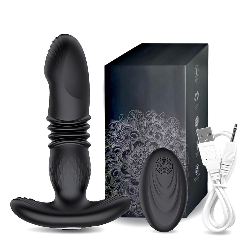Pánský masážní přístroj na prostatu teleskopický dálkový ovladač Anální zástrčka Sexy hračky Vibrátor Sexuální hračky pro páry Sexshop