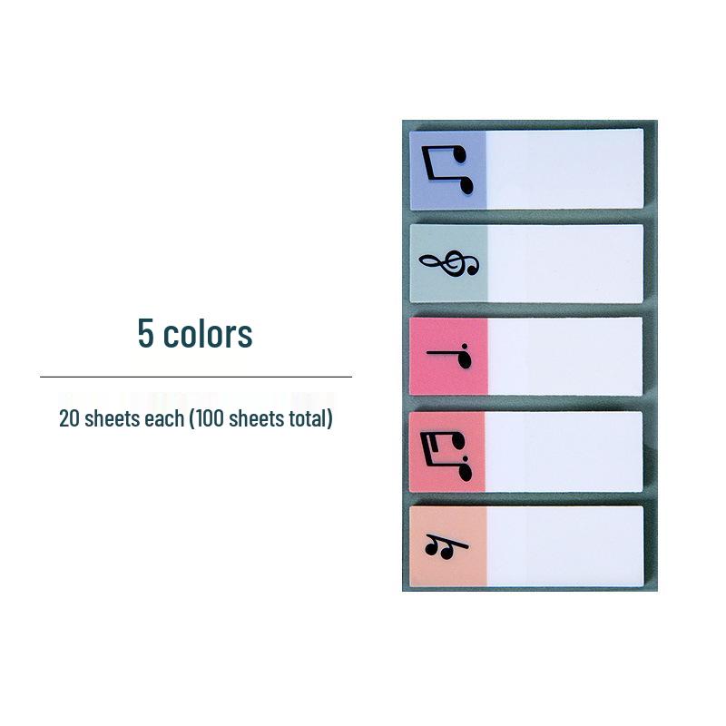Morandi Semi-transparent Index Tabs - Student Study Labels PET Sticky Notes