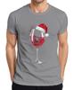 Wine Glass Santa Hat Red Wine Xmas Gift Wine Party Unisexs TShirt