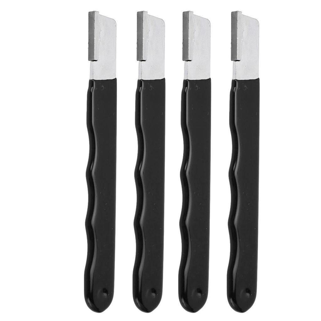 4Pcs Garden Tool Sharpener Mini Portable Cutter for Gardening Pruner Hedge Shears Scissors Black