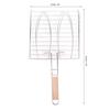 Stainless Steel Non Stick Handle BBQ Net Barbecue Mesh Fish Meat Grill Basket for BBQ Oven