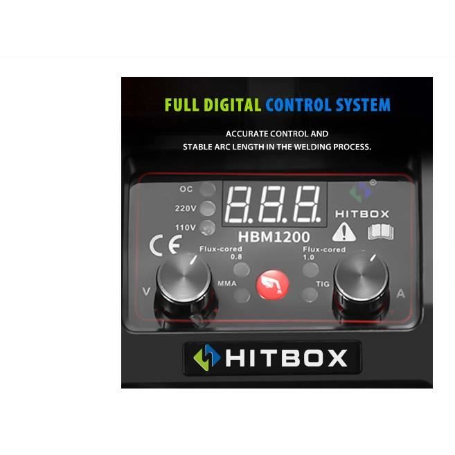 MIG Welder - HITBOX - 120A - 3 In 1 - Inverter - Gasless - Orange