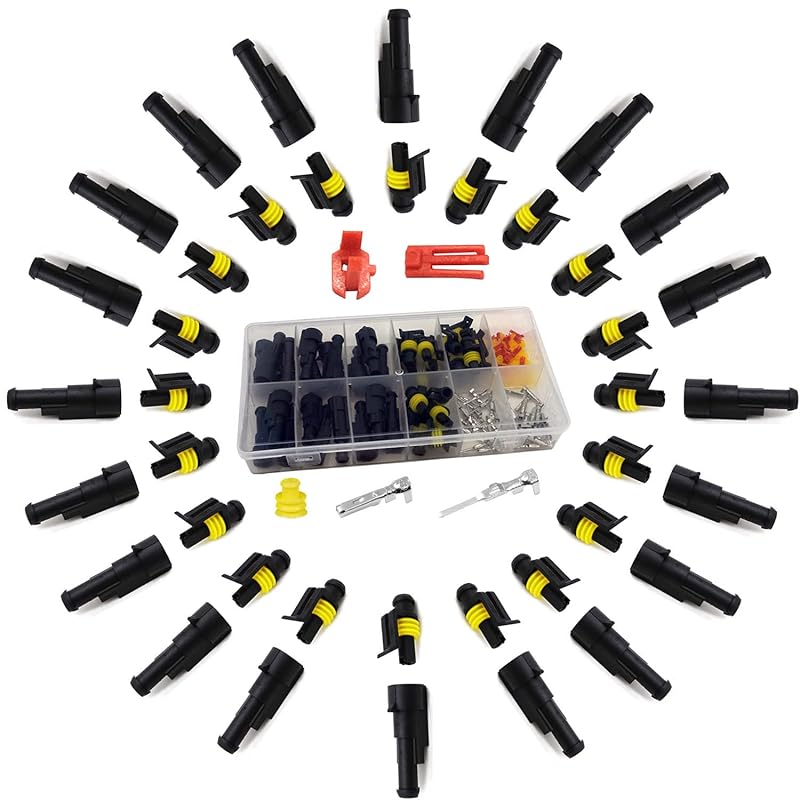 20 Kits 2 Pin Connector Automotive Electrical Connectors 2 Wire Connectors Waterproof Connector Quick Disconnect And Connect 22-16 AWG