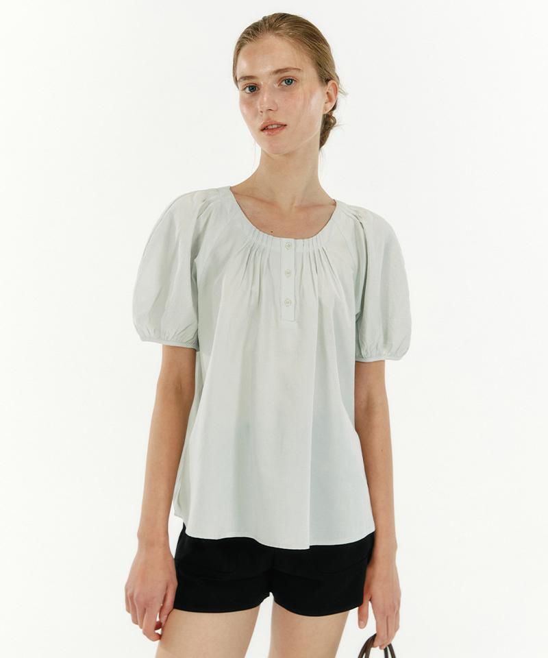 Marie Claire Pintuck Sleeve Puff Blouse (Mofbbl04Mlg) Lg (Light Gray) / 38 (55)