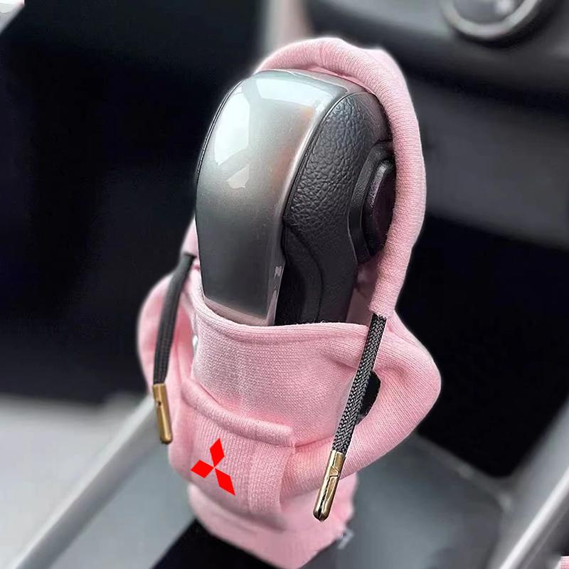 Hoodie Car Gear Car Shift Lever Cover Universal Car Gear Shift Knob For Mitsubishi ASX Lancer Pajero Outlander L200 EVO Lancer EX