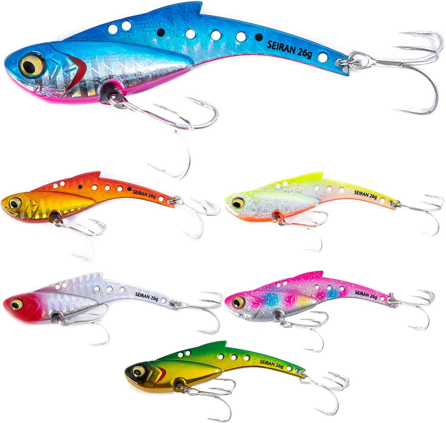 

Seiran Lure Metal Vibe Set for Sea Bass, Flounder, and Bluefish, 18g/26g, Steel Vibration Lure, Versatile, Emphasis on Long Casting